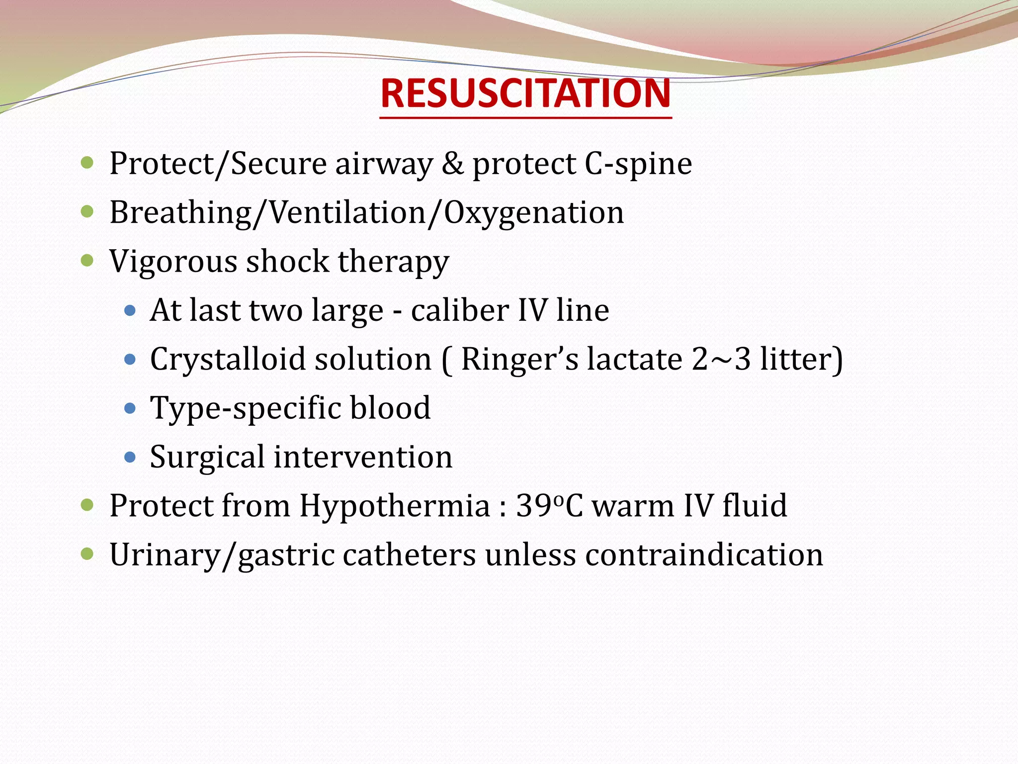 Abdominal trauma management | PPTX