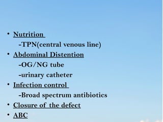 abdominal wall defect in child health nursing | PPTX