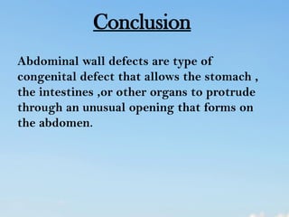 abdominal wall defect in child health nursing | PPTX