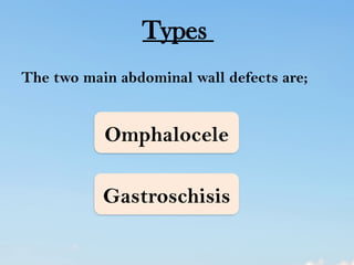 abdominal wall defect in child health nursing | PPTX