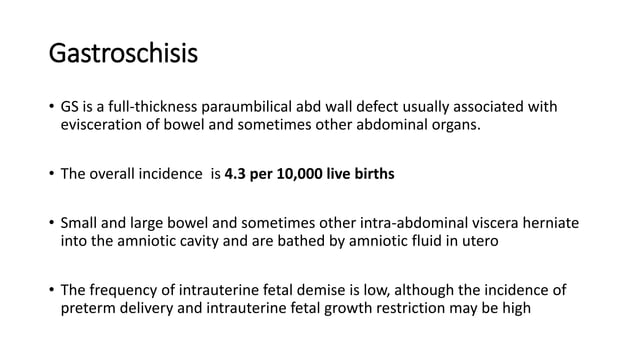 ABDOMINAL WALL DEFECTS in neonate and older childrenx | PPTX ...