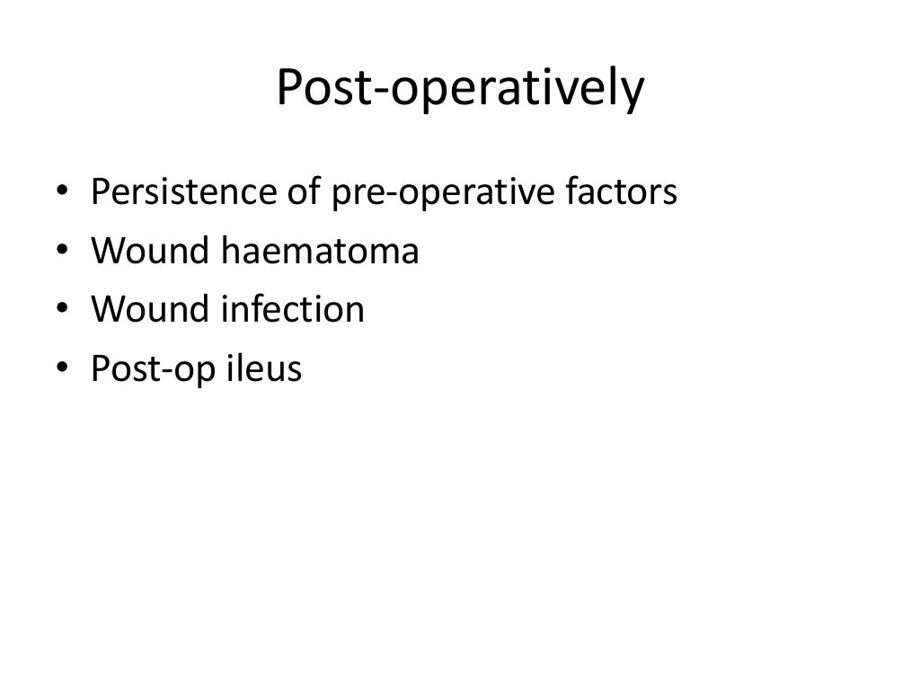 Abdominal wound dehiscence