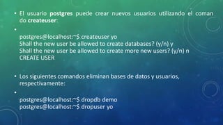 Administracion de base de datos postgresql | PPTX