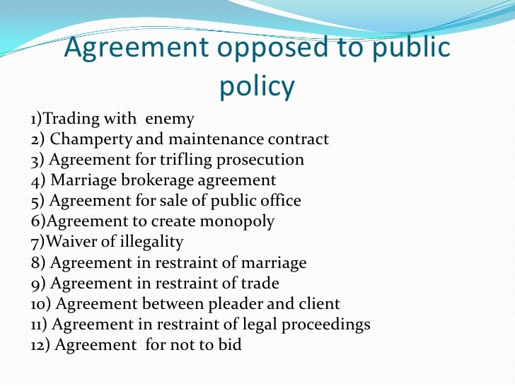 Public Policy Considerations In Property Law Public Policy Considerations In Property Law
