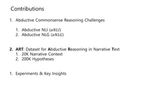 Abductive commonsense reasoning | PPT | Free Download