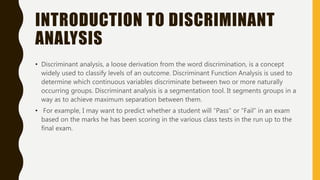 Discrimination Analysis | PPTX