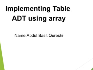 Comprehensive Guide to Implementing Table ADT Using Hashing Techniques ...