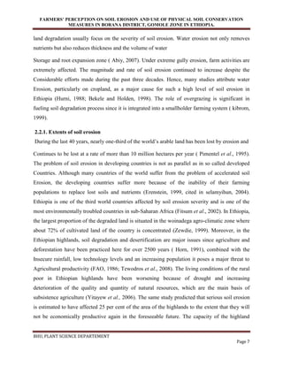 ASSESSEMENT OF FARMERS’ PERCEPTION ON SOIL EROSION AND USE OF PHYSICAL ...
