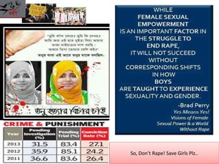 So, Don’t Rape! Save Girls Plz..
 