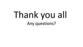 Thank you all
Any questions?
 