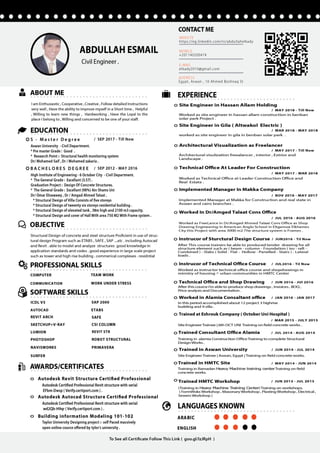 Abdullah elkady   civil engineer resume