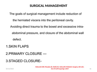 Gastroschisis and omphalocele ; congenital abdominal wall defects | PPTX