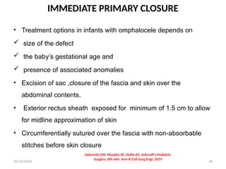 Gastroschisis and omphalocele ; congenital abdominal wall defects | PPTX