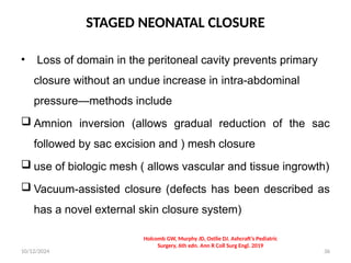 Gastroschisis and omphalocele ; congenital abdominal wall defects | PPTX