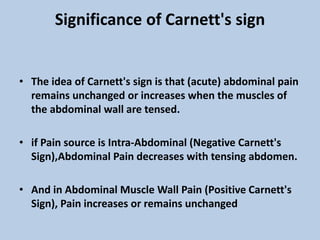 Carnett Sign Negative Abdwall pain1 | PPTX