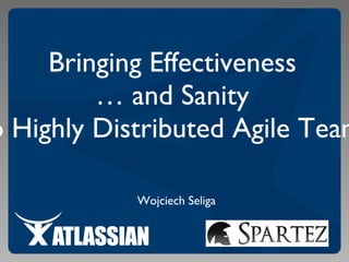 Wojciech Seliga Bringing Effectiveness  …  and Sanity  to Highly Distributed Agile Teams 