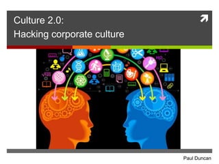 Culture 2.0:
Hacking corporate culture
Paul Duncan
 