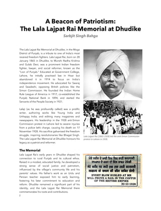 A Beacon of Patriotism - The Lala Lajpat Rai Memorial at Dhudike.pdf