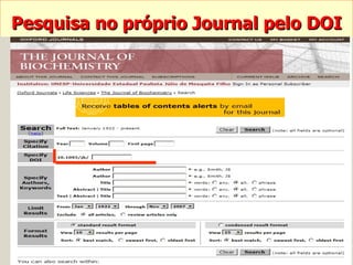 Pesquisa no próprio Journal pelo DOI 