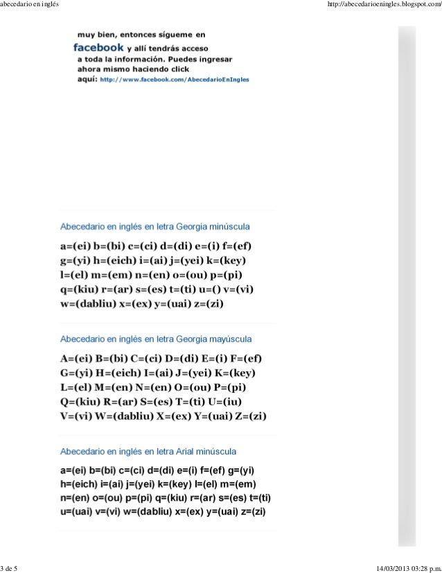 Abecedario En Ingles