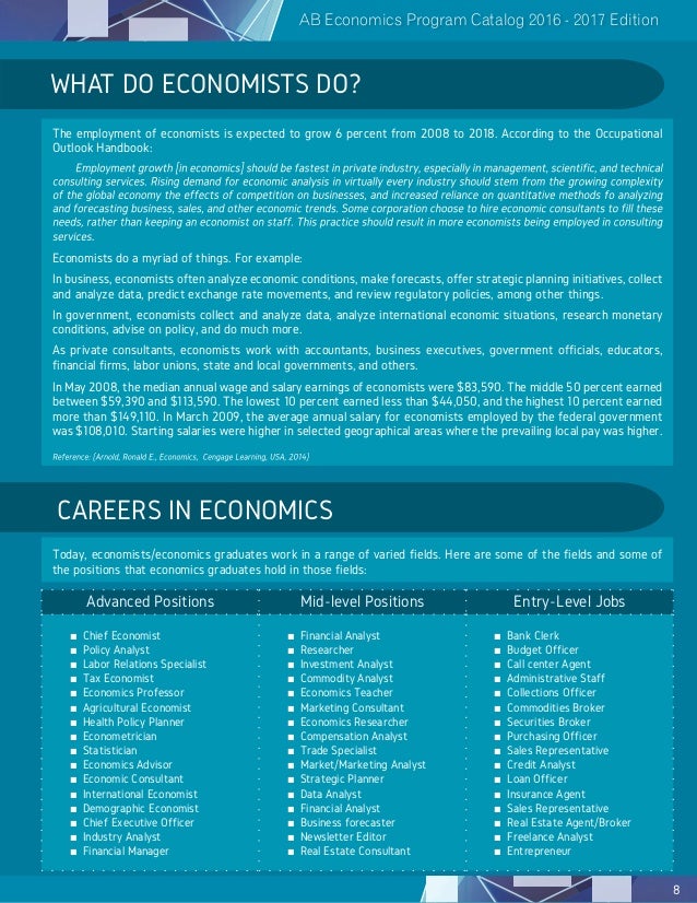 AB Economics Program Catalog S.Y 2006 2007