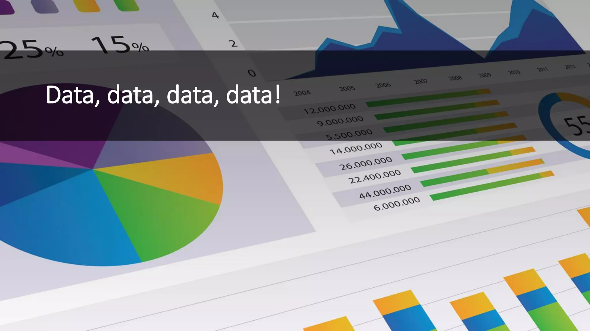 Data, data, data, data!  