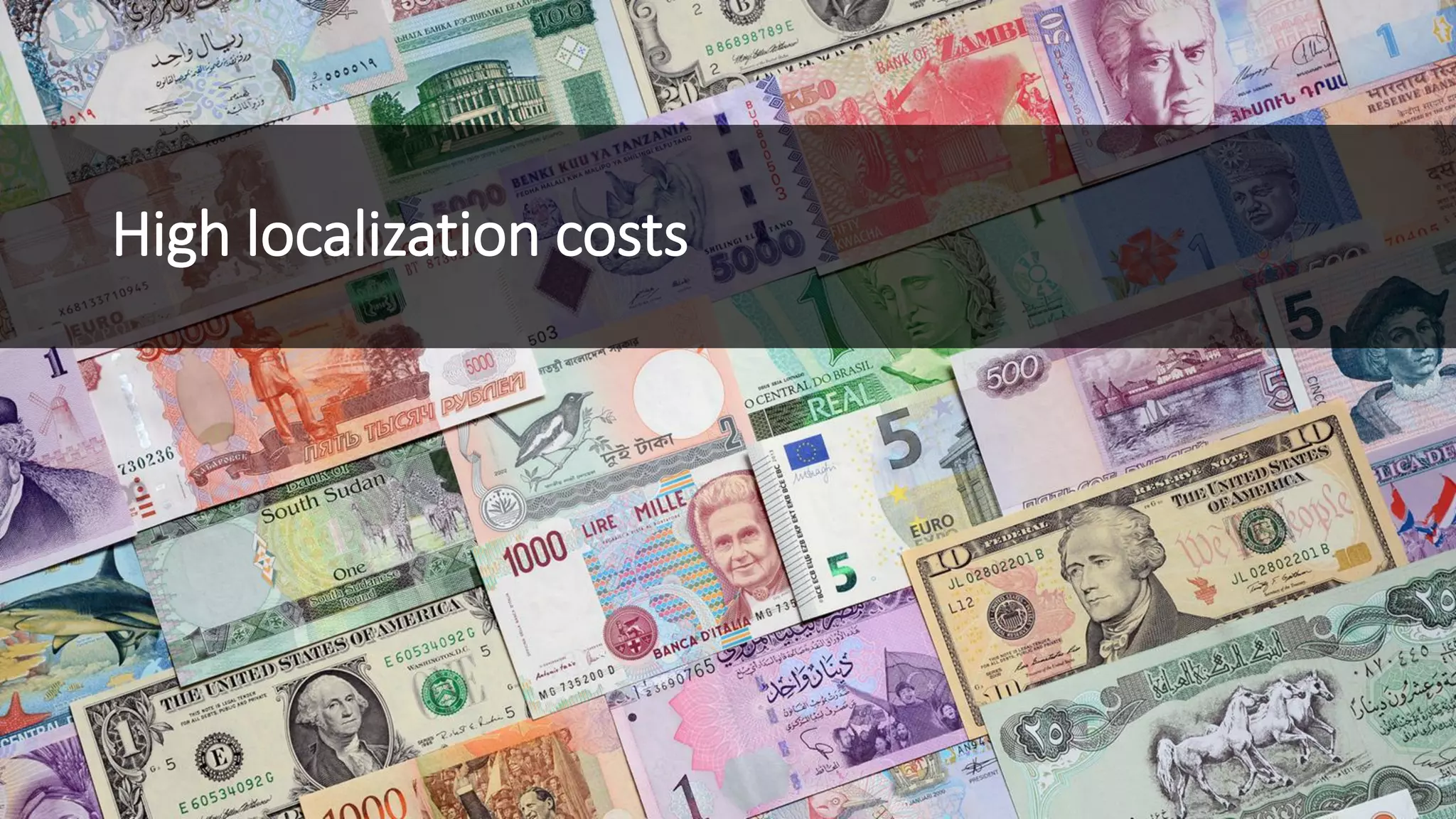 High localization costs  