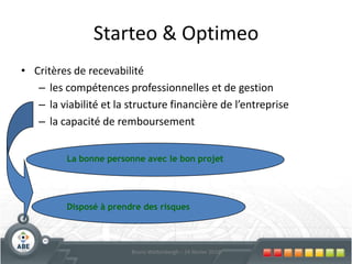 L’ABE … des produits / servicesFormalisation d’une liste de produits …Conditions d’accès …Délivrables …