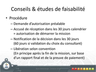Quels sont les facteurs que vous devez prendre en compte ? La taille de votre entreprise : micro, petite, moyenne ou grande;Le secteur d’activité. Attention :Impossible de cumuler plusieurs aides pour une même dépense. Seule l’Administration sera habilitée in fine à déterminer si vous pouvez bénéficier d’une aide. 46Bruno Wattenbergh – 24 février 2010