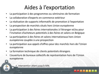 Conseils & études de faisabilitéProcédureDemande d’autorisation préalableAccusé de réception dans les 30 jours calendrier = autorisation de démarrer la missionNotification de la décision dans les 30 jours (60 jours si validation du choix du consultant)Libération selon convention (En principe après la fin de la mission, sur base d’un rapport final et de la preuve de paiement)61Bruno Wattenbergh – 24 février 2010