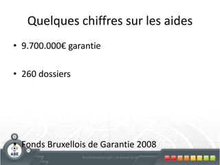 R&D: développementLe développement expérimental :C’est mettre en œuvre des connaissances et technologies pour mettre au point, tester, optimiser des dispositifsEn vue de développer ou d’améliorer des produits, procédés ou servicesL’aide … 2 formules :Le subside :45% pour une petite entreprise35% pour une moyenne entreprise25% pour une grande entrepriseL’avance récupérable :60% pour une petite entreprise50% pour une moyenne entreprise40% pour une grande entreprise67Bruno Wattenbergh – 24 février 2010NEWNEW