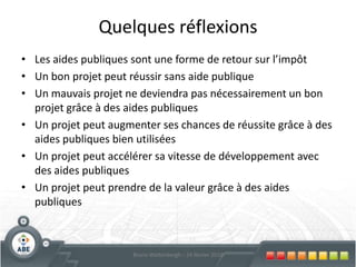 Quelques chiffres sur les aides80Bruno Wattenbergh – 24 février 2010
