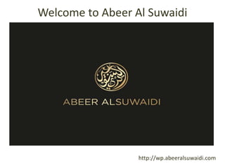 Welcome to Abeer Al Suwaidi
http://wp.abeeralsuwaidi.com
 