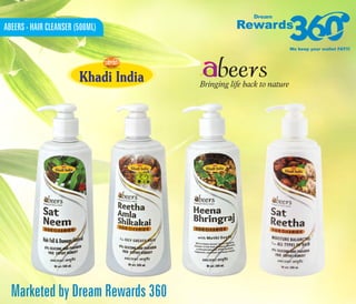 Marketed by Dream Rewards 360
ABEERS - HAIR CLEANSER (500ML)
 