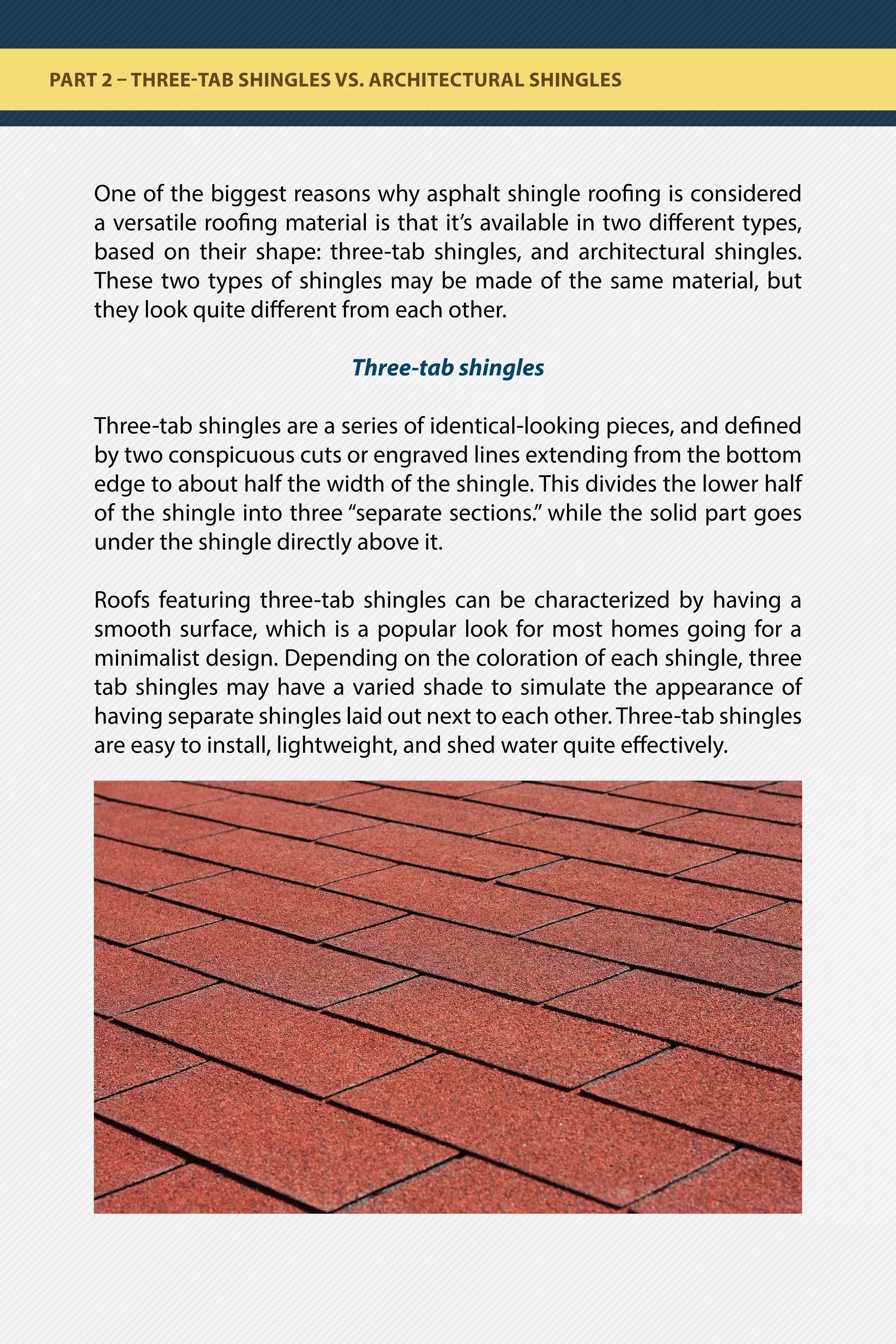 A beginner's guide to asphalt shingle roofing | PDF