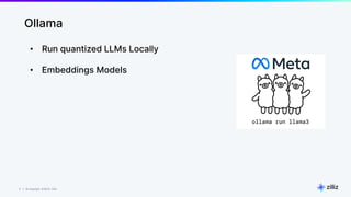 11 | © Copyright 8/16/23 Zilliz
11 | © Copyright 8/16/23 Zilliz
Ollama
• Run quantized LLMs Locally
• Embeddings Models
 