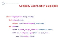 A Beginner's Guide to Building Data Pipelines with Luigi | PPT