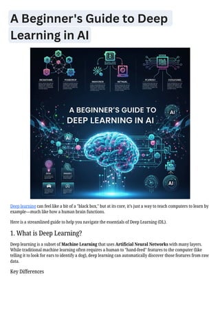 A Beginner's Guide to Deep Learning in AI. | PDF
