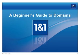 A Beginner’s Guide to Domains
1® 1&1 Internet Ltd 2013
 