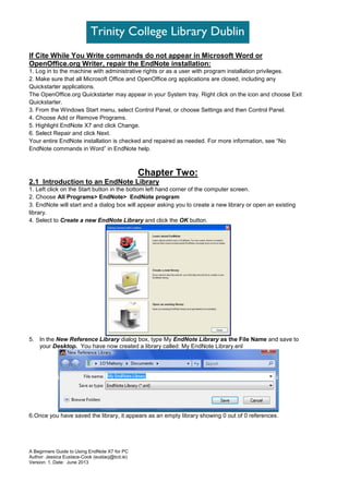 endnote x7 word 2010