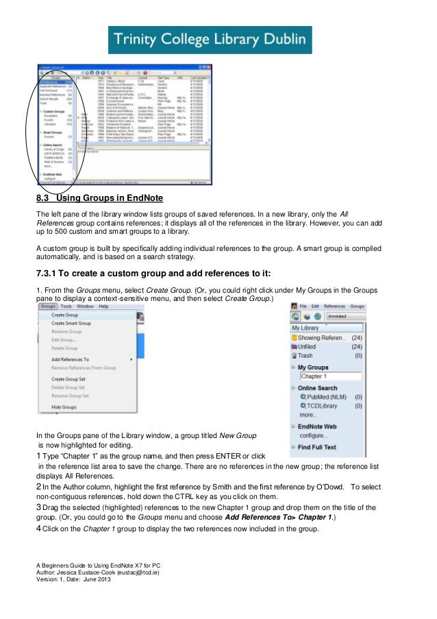 how to remove duplicates in endnote x7
