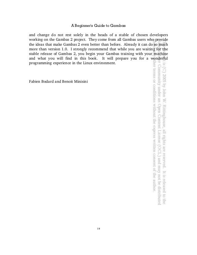 A beginner guide to gambas pdf files A beginner guide to gambas pdf files