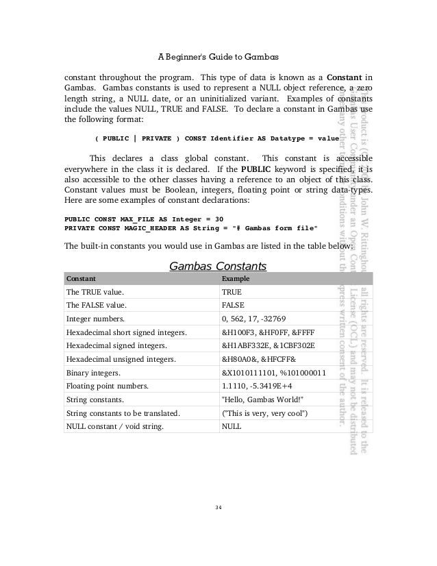 A beginner guide to gambas pdf file