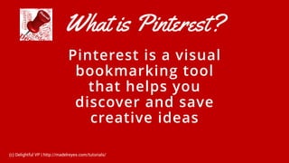 Pinterest Features Overview A Beginner's Guide on How to Use Pinterest | PDF
