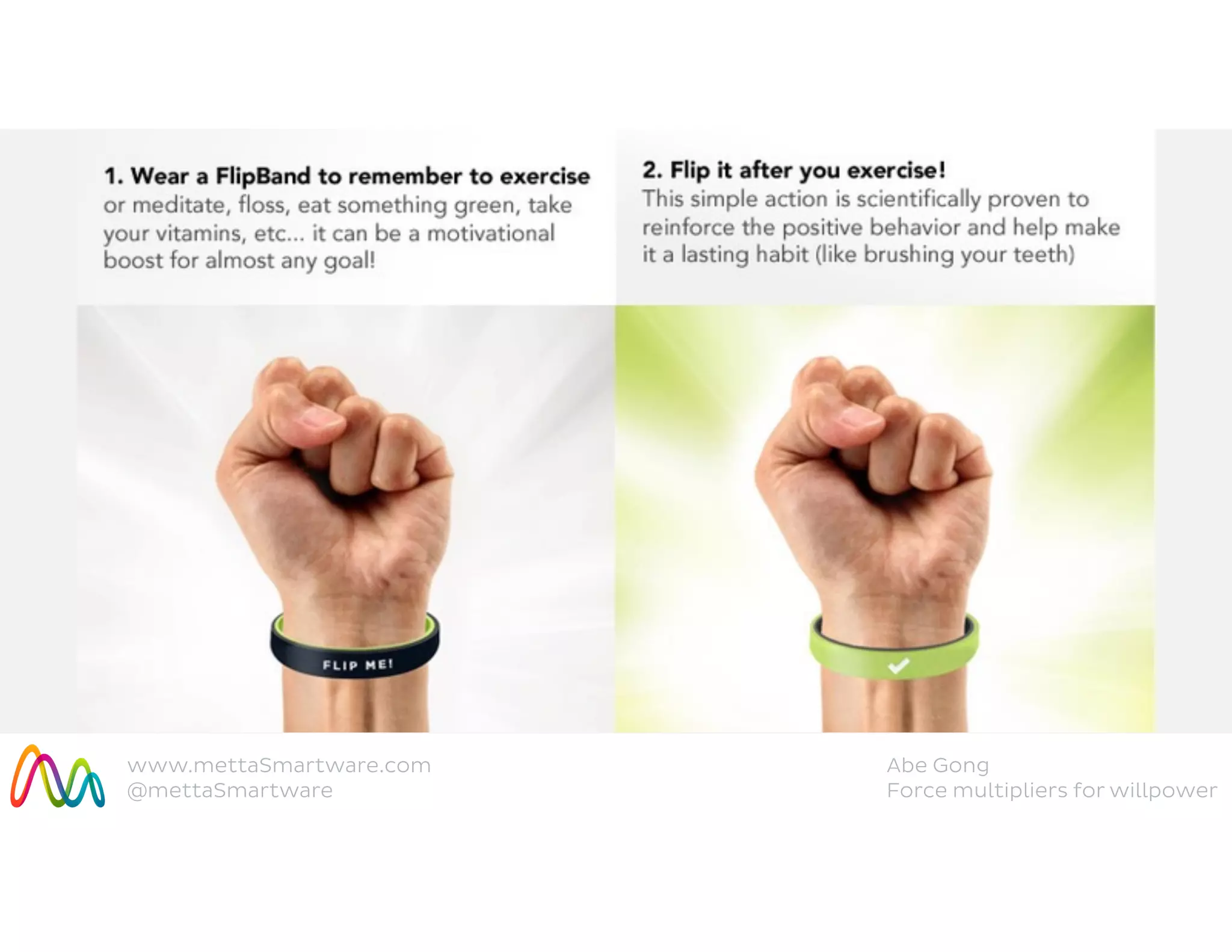 www.mettaSmartware.com
@mettaSmartware
Abe Gong
Force multipliers for willpower
 