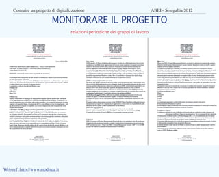 Costruire un progetto di digitalizzazione					                          ABEI - Senigallia 2012

                          ...