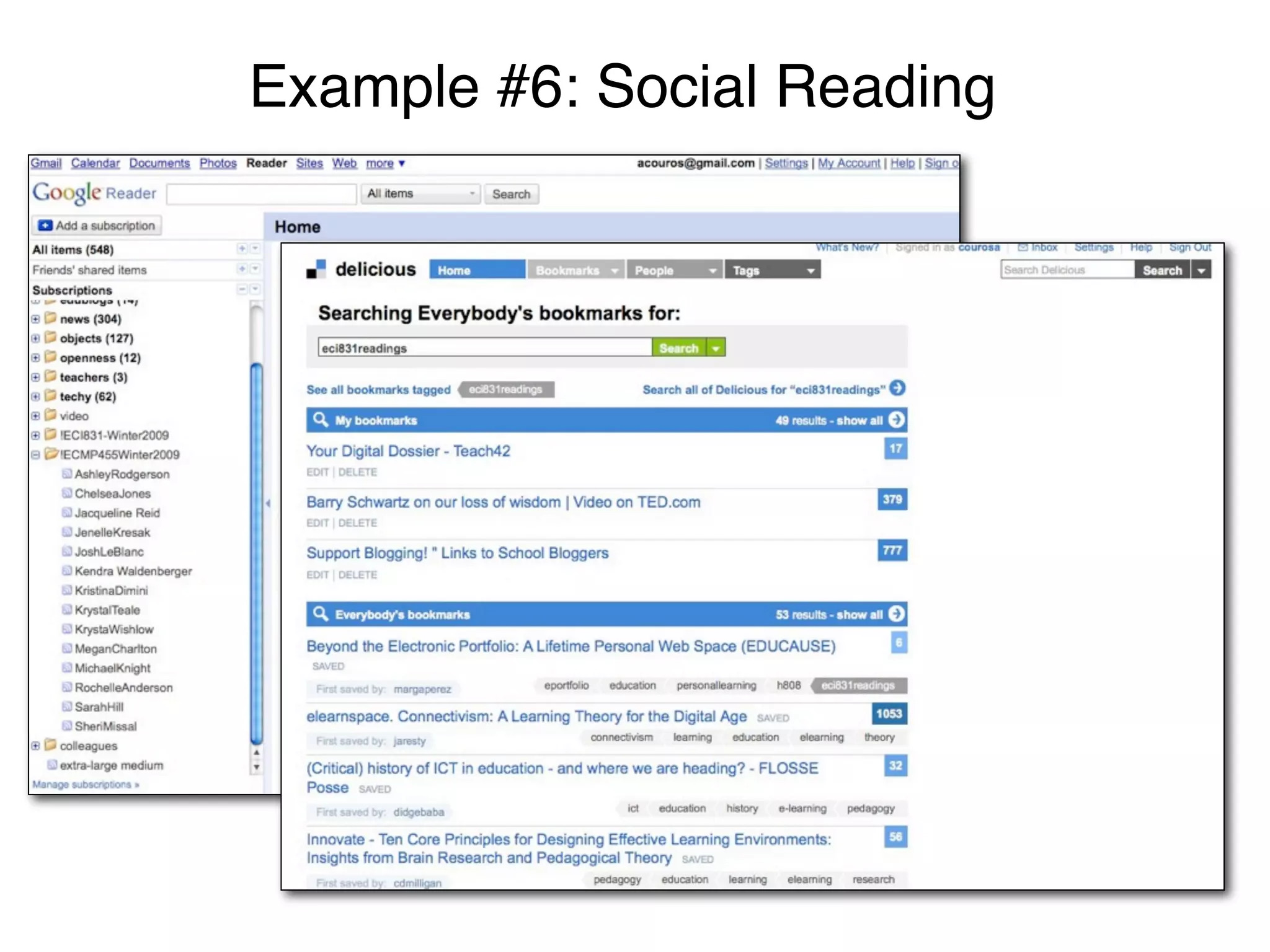 Example #6: Social Reading
 