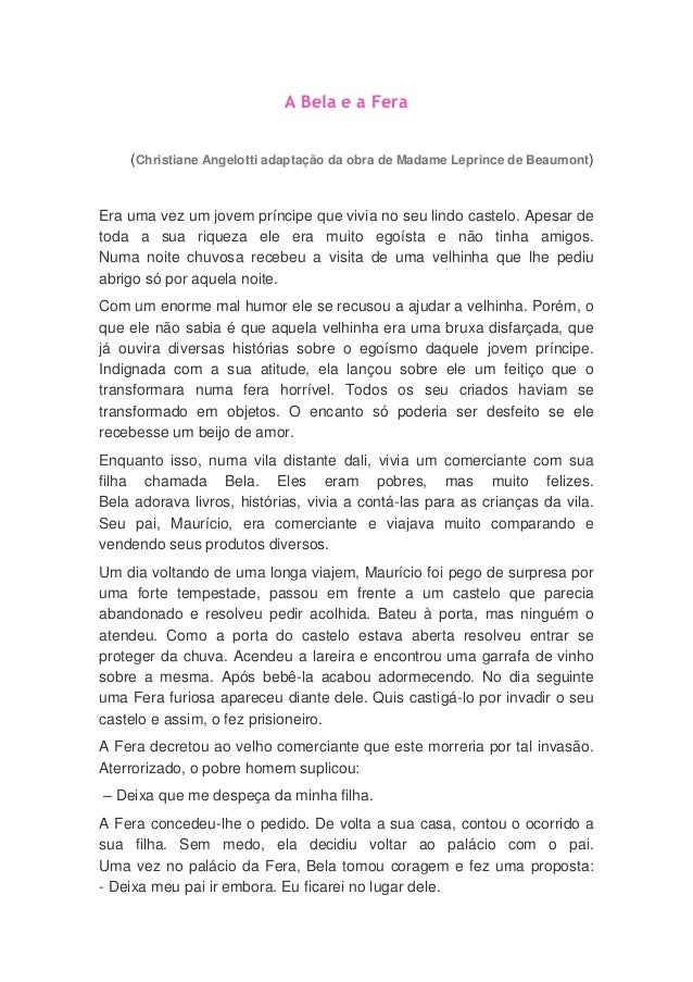 Contos Infantis A bela e a fera Contos Infantis A bela e a fera