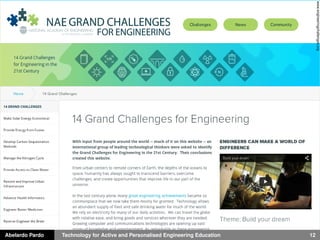 Abelardo Pardo Technology for Active and Personalised Engineering Education 12
www.engineeringchallenges.org
 
