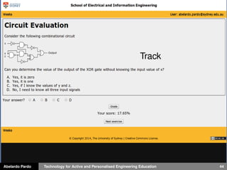 Abelardo Pardo Technology for Active and Personalised Engineering Education 44
Track
 